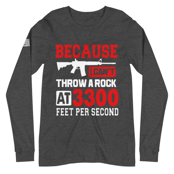 Because I can't Throw 2nd amendment pro gun Unisex Long Sleeve Tee - Image 3