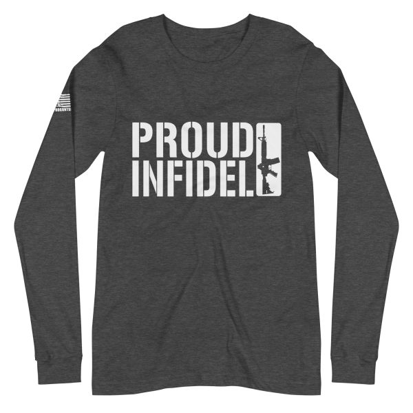 Proud Infidel 2nd amendment pro gun Unisex Long Sleeve Tee - Image 4
