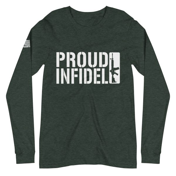 Proud Infidel 2nd amendment pro gun Unisex Long Sleeve Tee - Image 3
