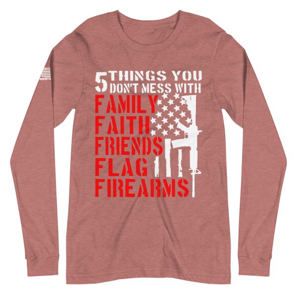 5 Things 2nd amendment pro gun Unisex Long Sleeve Tee - Image 4