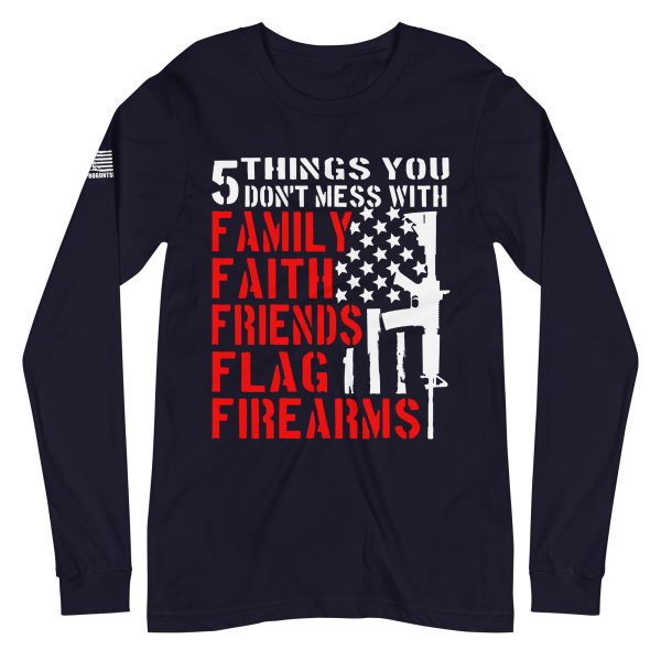 5 Things 2nd amendment pro gun Unisex Long Sleeve Tee - Image 2