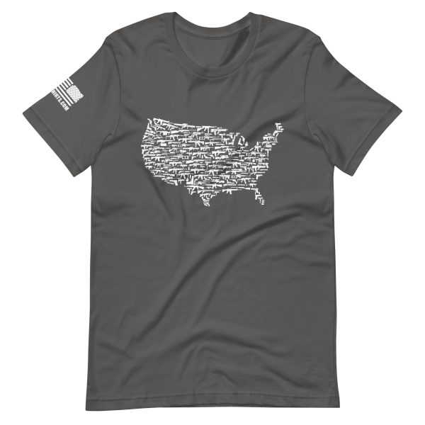 USA map 2nd amendment pro gun Unisex t-shirt - Image 4