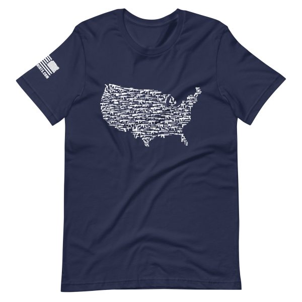 USA map 2nd amendment pro gun Unisex t-shirt - Image 2
