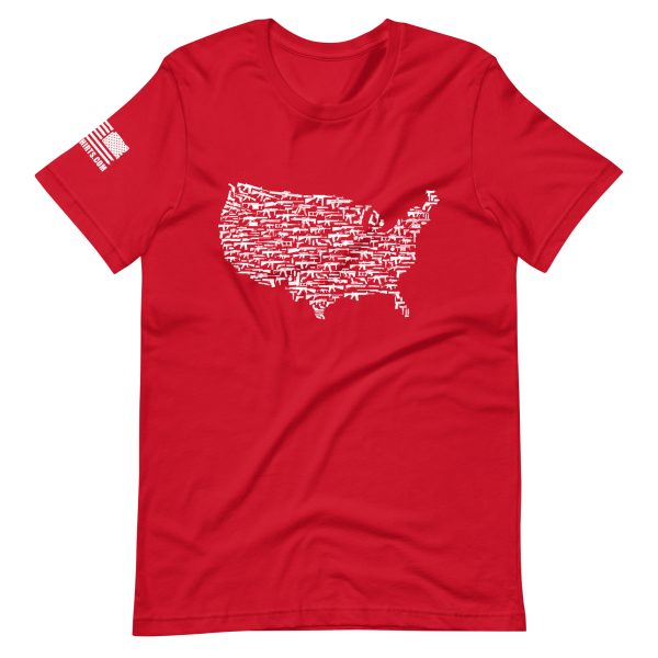 USA map 2nd amendment pro gun Unisex t-shirt - Image 3